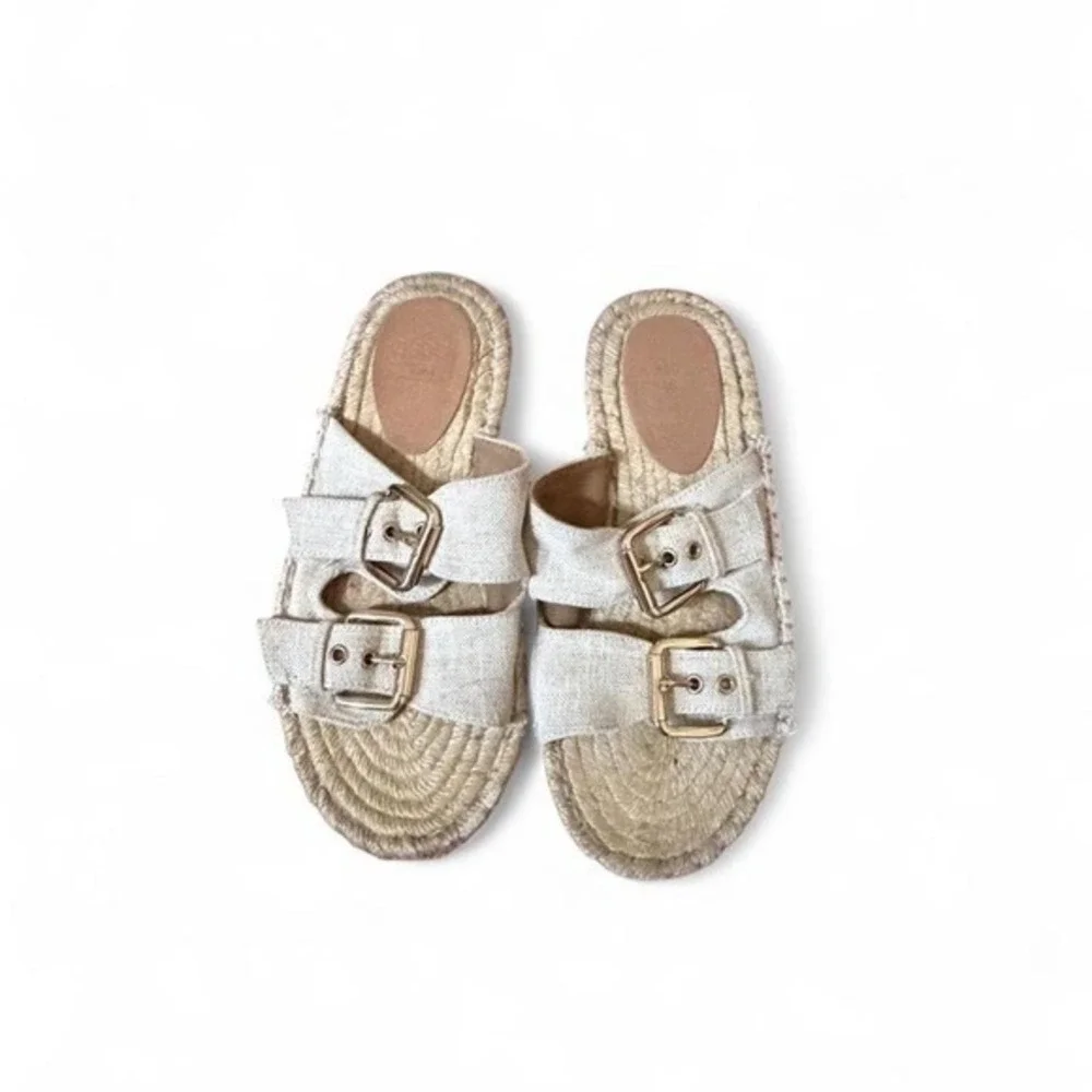 ASOS DESIGN Jada Coastal Boho Double Buckle Espadrille Mules